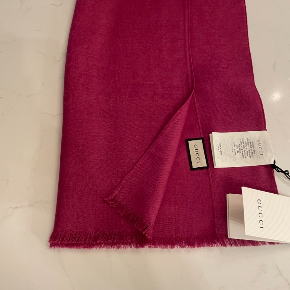 Gucci GG logo scarf - fuschia - Picture 2 of 5